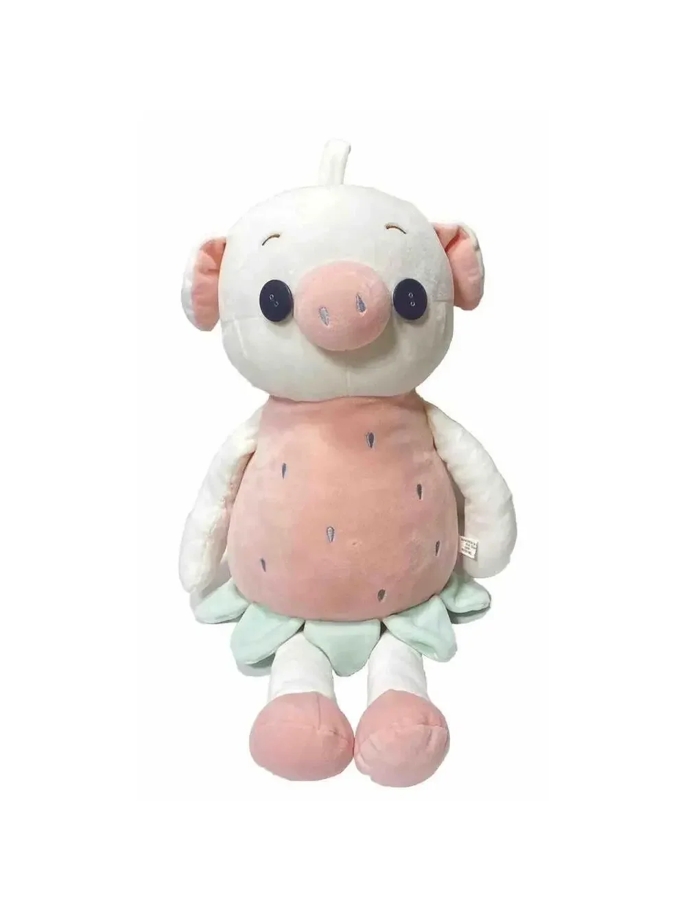 Pig Plush Toy Soft Teddy Bear Piggy with Flower Strawberry Stuffed Toy *As Is